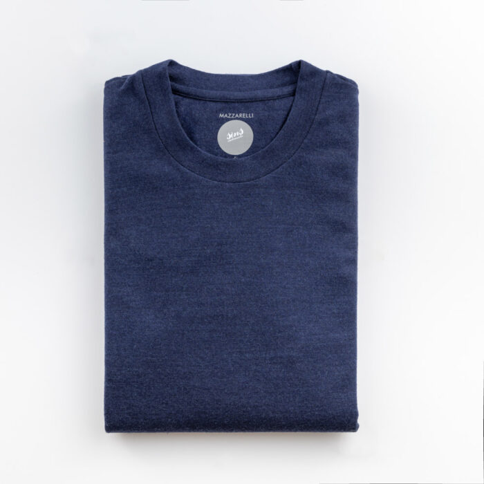 Long-sleeved t-shirt in pure virgin wool super 120’s - Image 1