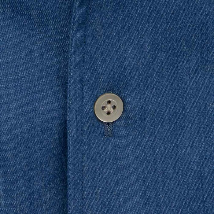 Bowling collar denim shirt - Regular without darts - Image 4