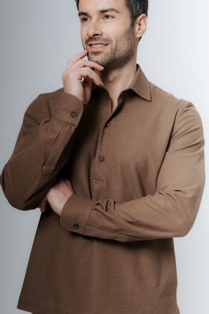 Polo camicia in jersey 100% cotone - immagine 3