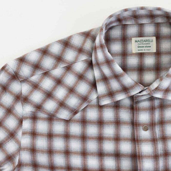 Camicia texana a quadri in cotone e lyocell - immagine 5