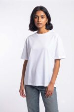 T-shirt Oversize: t-shirt girocollo oversize in cotone elasticizzato